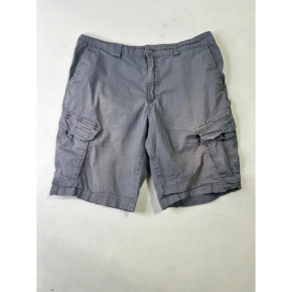 Unionbay Mens 36 37 Charcoal Gray Cotton Cargo Shorts Utility Multi Pocket